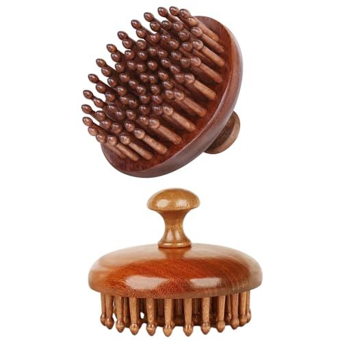 Fine teeth wood comb wooden scalp massager hair growth head massager scalp stress relax hair brush