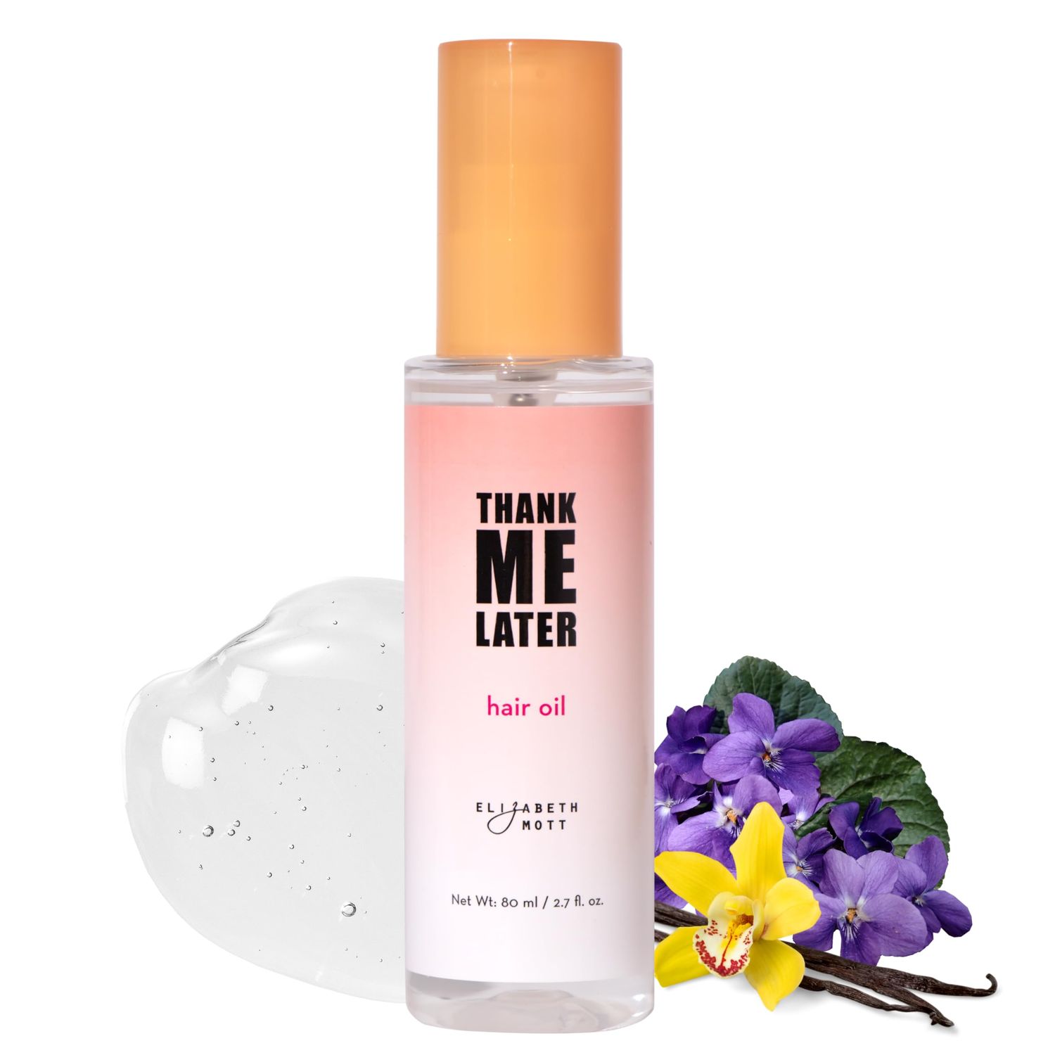 Elizabeth Mott Hair Oil for Frizzy, Damaged, Dry Hair - Rosemary, Lavender, Thyme, Jasmine, Sage Chamomile Extract - Deeply Nourishing, Moisturizing Strengthening Formula - Full Size 80 mL
