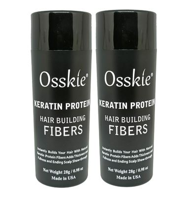 Osskie Hair Building Fibers Hair Loss Concealer (28gr0.98onz)- Pack Of 2 -Hair Thickening Fibers For Men Women, (Dark Brown)