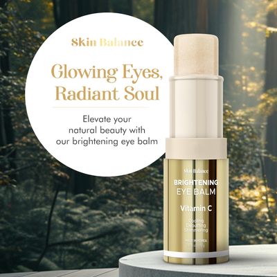Skin Balance Vitamin C Eye Balm - Dermatologist-Tested, Anti-Aging, Korean Skin Care - Reduces Dark Circles, Puffiness Fine Lines - Hydrating - Vegan, Clean Beauty, Cruelty-Free - 0.52 FL. Oz