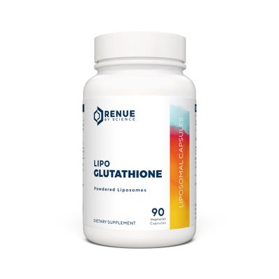 Renue By Science Glutathione High Strength Glutathione Supplement 90 Liposomal Glutathione Capsules - 130mg Glutathione per Serving Non-GMO Made in The USA Third-Party Tested