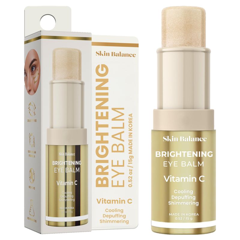 Skin Balance Vitamin C Eye Balm - Dermatologist-Tested, Anti-Aging, Korean Skin Care - Reduces Dark Circles, Puffiness Fine Lines - Hydrating - Vegan, Clean Beauty, Cruelty-Free - 0.52 FL. Oz