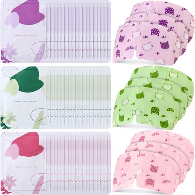 Silicherry 48 Pack Steam Eye Mask Disposable Self Heating Warm Compress for Dry Eyes, Unscented Lavender Rose Scented for Women Men Sleep Spa Travel Relaxing Gift