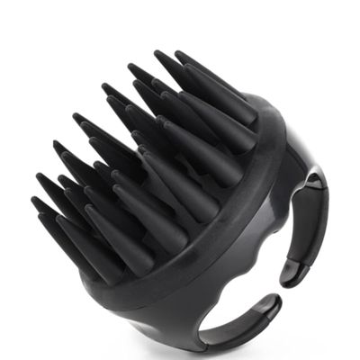 BTYMS Silicone Scalp Scrubber Shampoo Brush with Extra Long Bristles, Hair Scalp Massager Scalp Brush for Hair Growth Dandruff Removal - Black