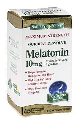 Nature&#39;s Bounty Melatonin 10 mg Quick Dissolve Tablets 45 ea (Pack of 3)