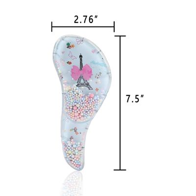 Detangling Brush for Adults Kids Hair- Detangler Brush for Natural,Curly,Straight,Hair, Little Girl Accessories, Teenager Gifts with cute design (Blue)