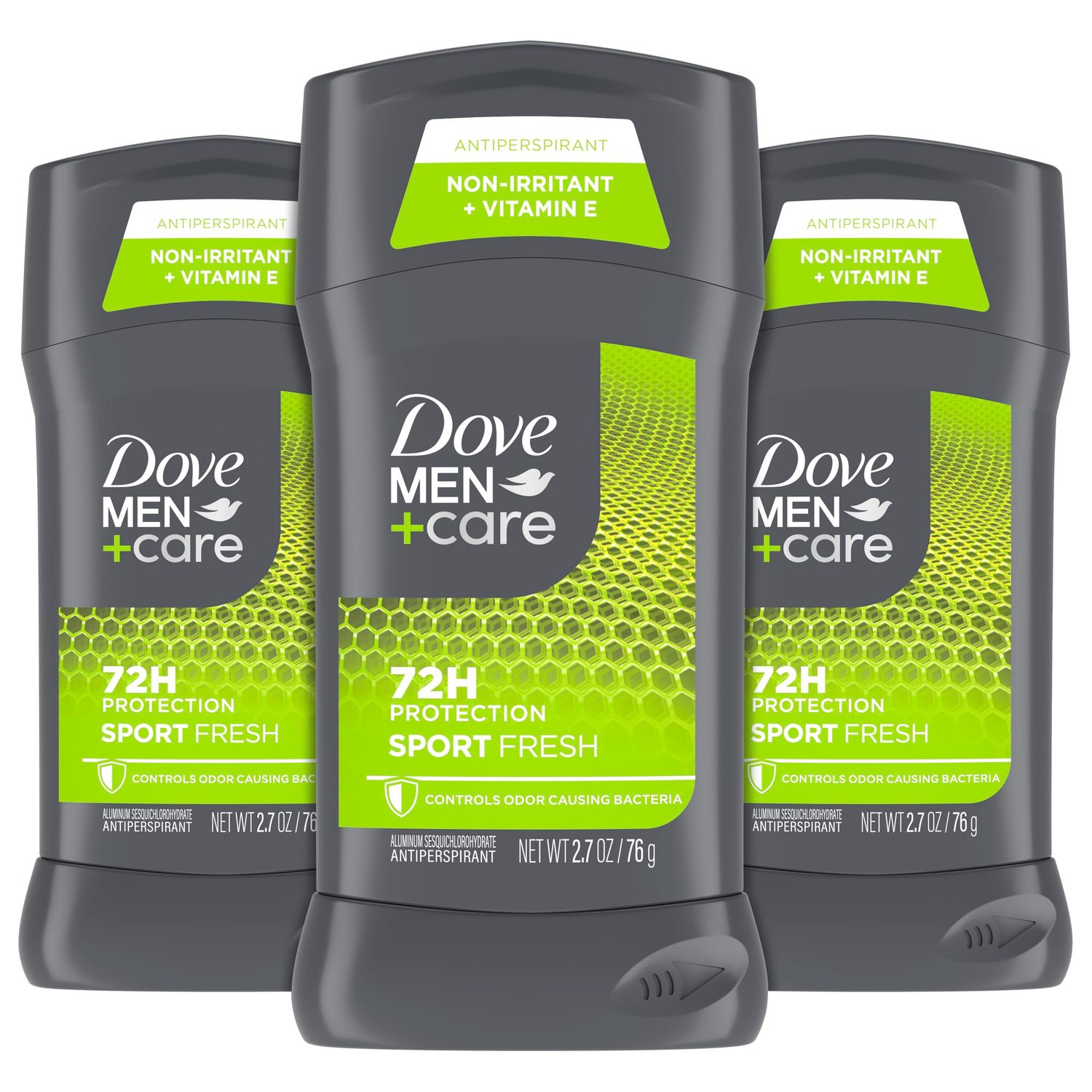 Dove MenCare Antiperspirant 3 Pack Sportcare Fresh Deodorant for Men 2.7 oz