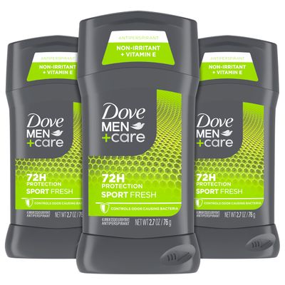 Dove MenCare Antiperspirant 3 Pack Sportcare Fresh Deodorant for Men 2.7 oz