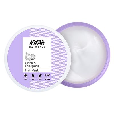 Nykaa Naturals Hair Mask - Deep Conditioner for Dry Damaged Hair- Suitable for All Hair Types - Onion and Fenugreek - 6.76 oz