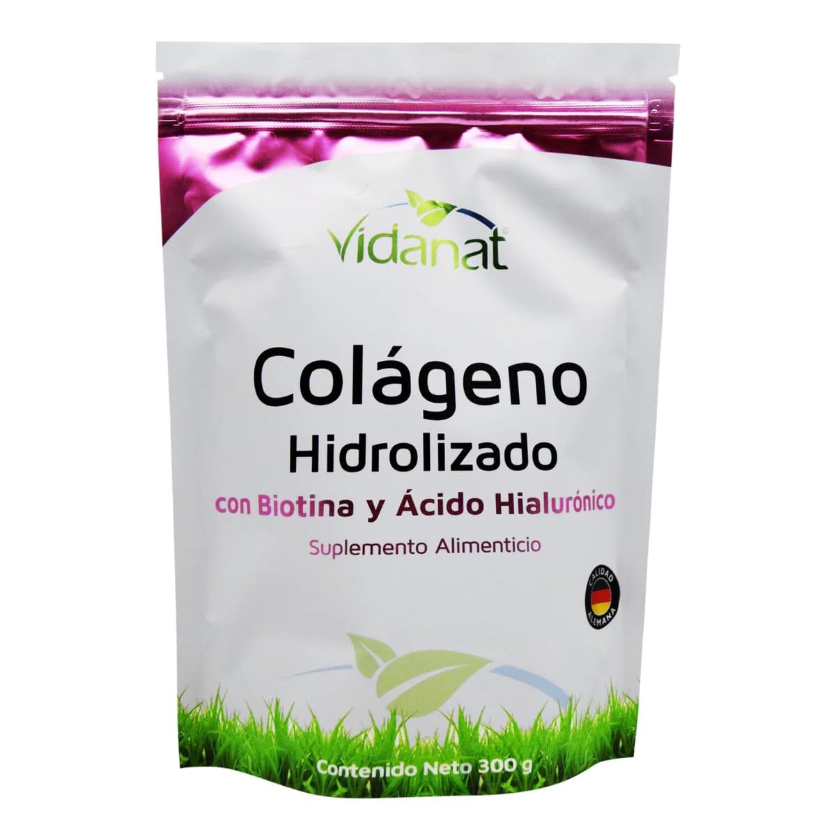 Vidanat Pure Hydrolyzed Collagen with Biotin Hyaluronic Acid - Supports Skin, Hair, Nails Joint Health - High-Absorption Protein Powder - 300g (Pack of 1) - 15 Servings per Bag