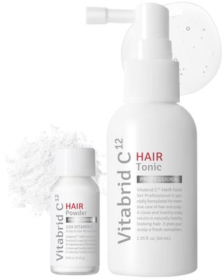 Hair Scalp Tonic Professional- 12 hours Active Vitamin C Powder for Thickening Hair - Hair Loss Relief, Cooling, Revitalizing Dry Scalp, Sebum Control - Dermatologist Tetsted, 1.35 fl.oz.