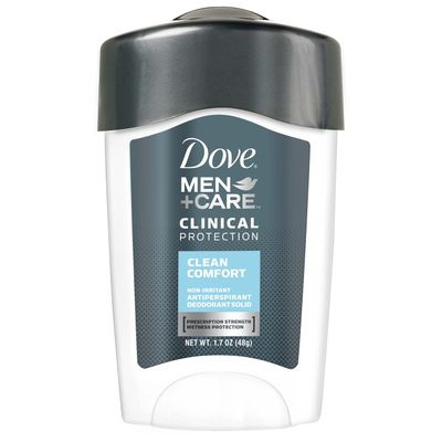 Dove MenCare Clinical Antiperspirant Deodorant Stick, Clean Comfort, 1.7 oz