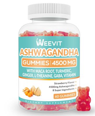 Sugar Free Ashwagandha Gummies for Women Men, Ashwagandha Gummy with Maca Root Powder