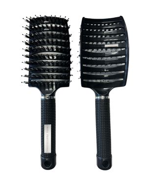 Boar Bristle Hair Brush - Curved and Vented for Wet and Dry Detangling Hair Brush for Women Long, Thick, Thin, Curly Tangled Hair Vent Brush