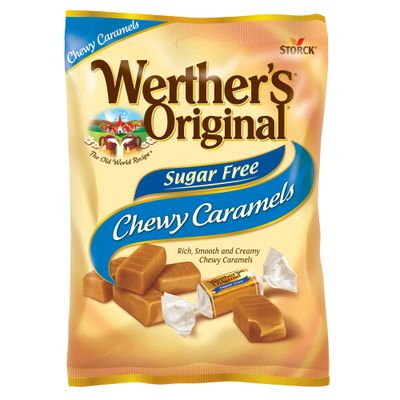 Werther&#39;s Original Chewy Sugar Free Caramel Candy, 1.46 Oz Bags (Pack of 12)