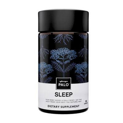 PALO Sleep Stress Support - Melatonin-Free Vegan Supplement with Organic Valerian Root, L-Theanine, Magnesium, Chamomile, Lemon Balm Passionflower - 90 Capsules