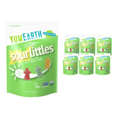 YumEarth Organic Sour Littles Soft Chewy Candy, Vegan Friendly, USDA Certified Organic, Gluten Free Non-GMO, 5 Ounce (Pack of 6)