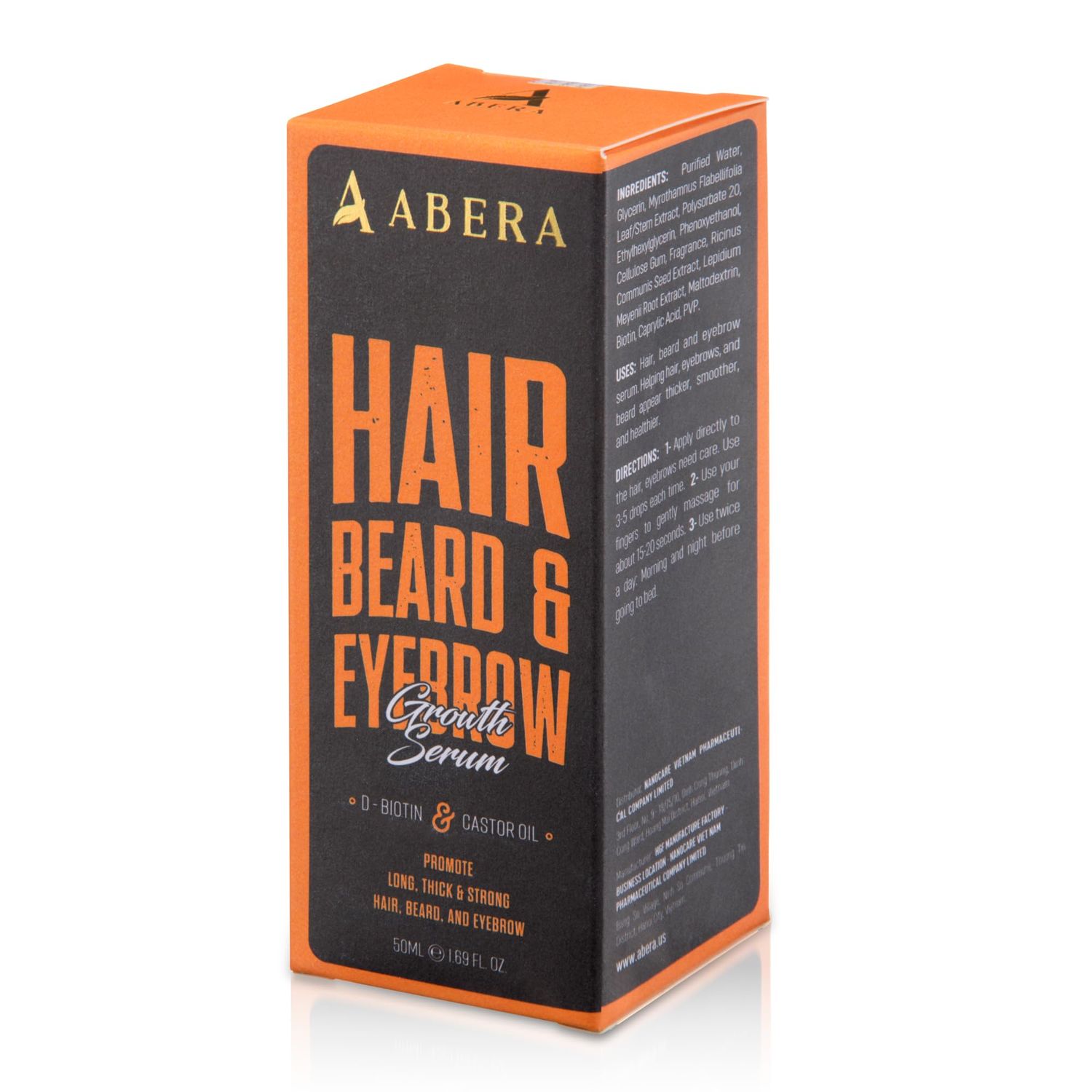 Abera Hair Growth Serum - Nourishes Scalp Strengthens Hair with Biotin Castor Oil