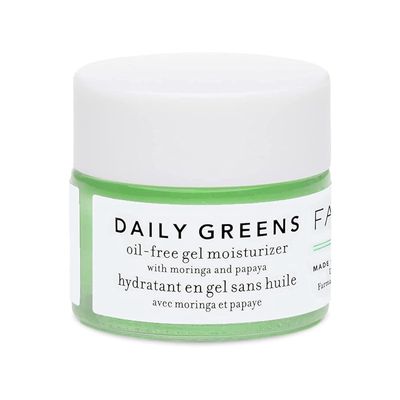 Farmacy Travel Face Moisturizer - Daily Greens Oil Free Facial Moisturizer with Polyglutamic Hyaluronic Acid - Gel Facial Cream that Reduces Shine, Clears Pores Balances Oil - Fragrance-Free (8ml)
