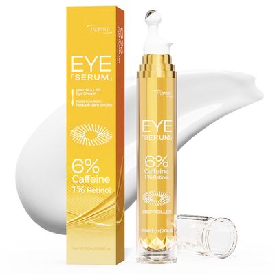 Jtopyrt 6 Caffeine Eye Cream: Dark Circle Remover Hydrating Anti-Wrinkle Eye Care Cream for Women 20ml 0.68fl.oz