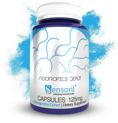 Nootropics Depot Sensoril Ashwagandha Capsules 125mg 90 Count Ayurvedic Herb Standardized Withania somnifera Extract