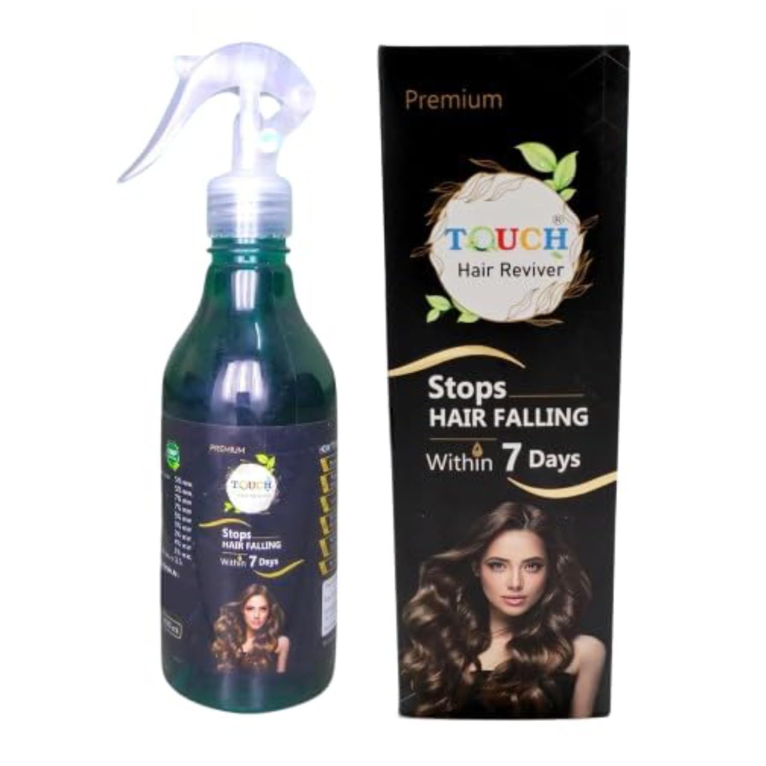 TOUCH HAIR REVIVER Vegan Herbal Scalp Cleanser for Thicker, Stronger Hair - Lightweight Fast Absorbing Anti-Dandruff Solution, Nourishing Formula for Healthy Scalp and Hair Growth - 300ml