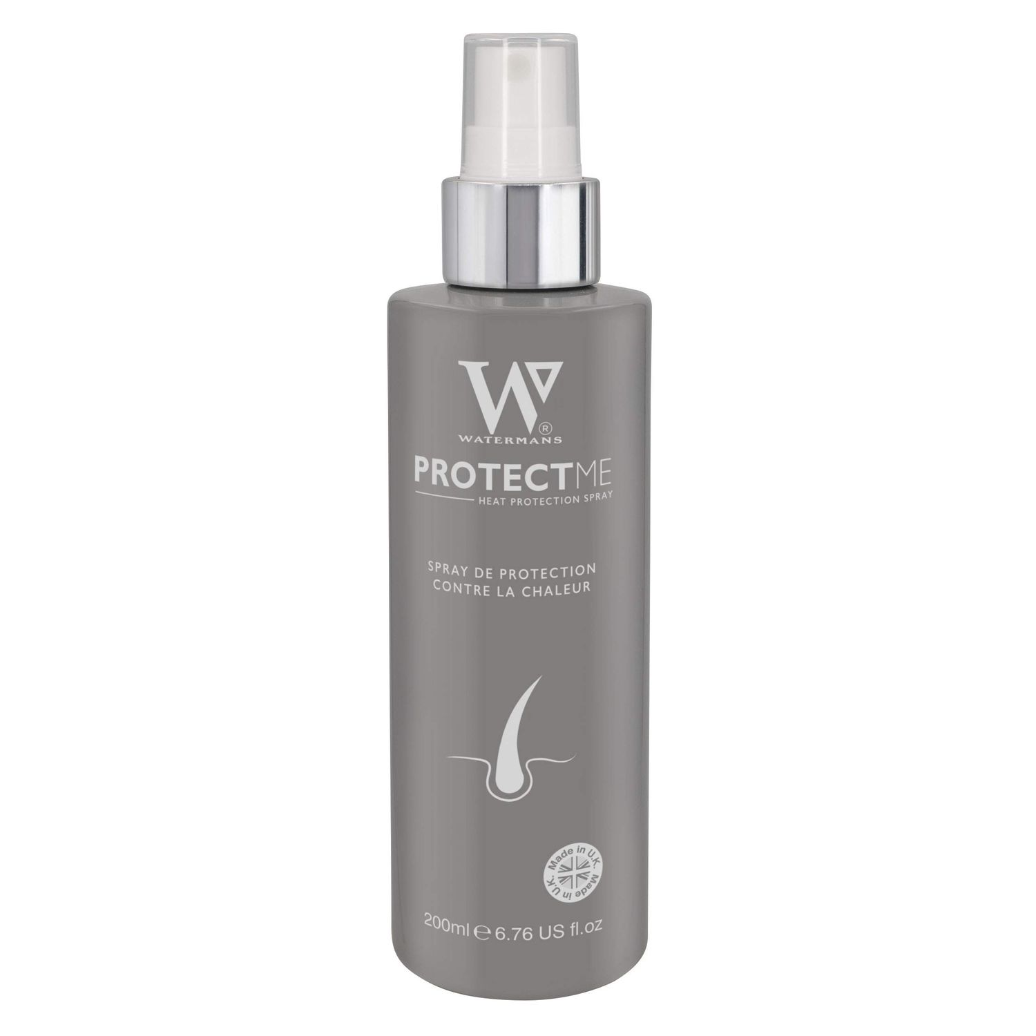 Watermans Protect Me Thermal Protection Spray, Iron Straight Heat Spray that helps Resist Heat Damage to Hair Tame Frizz, Pre-Iron Spray Leave-In 6.67 Oz