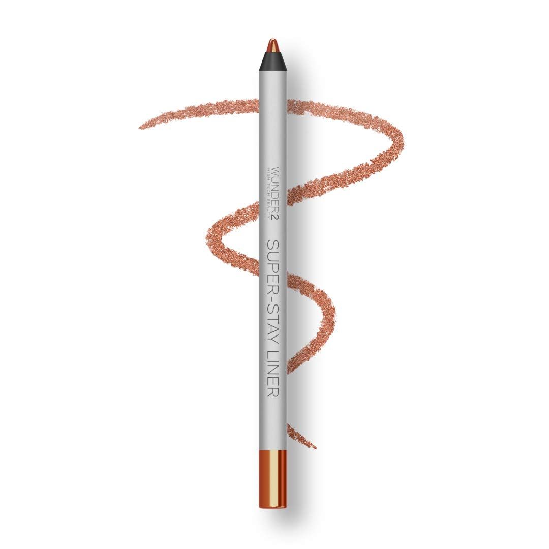 Wunder2 SUPER-STAY LINER Makeup Eyeliner Pencil Long Lasting Waterproof Eye Liner, Color Copper Metallic