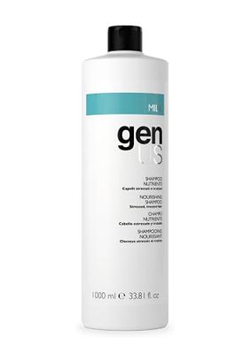 Genus Milk Nourishing Shampoo - Milk Wheat Proteins for Stressed, Treated Hair, Gentle Cleansing, Deep Nourishment, Adds Shine Softness - 1000ml
