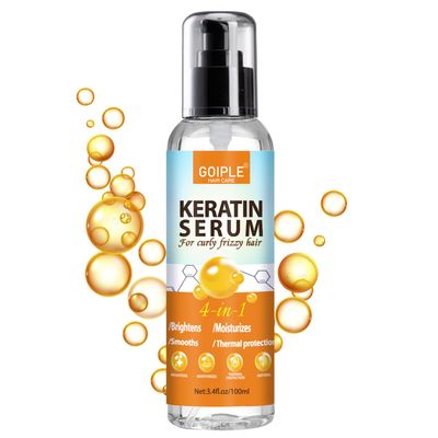 WOZUTUNT Keratin Hair Serum for - Heat Protectant with Castor Oil Treatment for Frizzy, Dry Damaged Hair - Nourishes and Repairs Hair for Shine and Softness