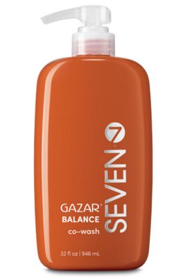SEVEN Hair Care GAZAR BALANCE Cowash for Women Men with Shea Butter Coconut Oil, 1 Step Shampoo Alternative for Curly or Textured Hair, Sulfate Paraben Free, Cruelty Free, Made in USA, 32 oz