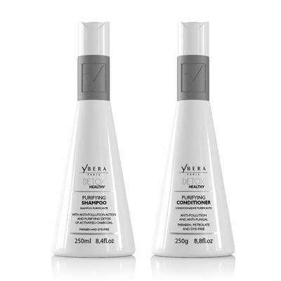 YBERA PARIS Professional Detox Healthy DUO Refreshing Care for Oily Prevent Hair Loss Stimulate Growth Improve Damaged Hair Shampoo 8.4 Oz Conditioner 8.8 Oz