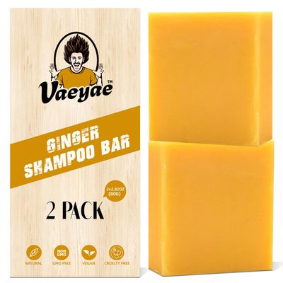 VAEYAE Ginger Shampoo Bar For Hair Growth Thickening, Thinning Gray Hair Loss Reverse Products, Thicker Fuller Regrowth Solid Conditioner Soap For Men Women 2pcs