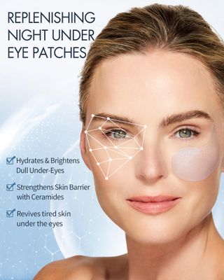 depology Replenish Repair Under Eye Patches for Puffy Eyes, Wrinkles (60 Patches) Hydrating with Ceramides and Hyaluronic Acid for All Skin Types Botanical Extracts Eye Gel Pads 2.96 fl oz