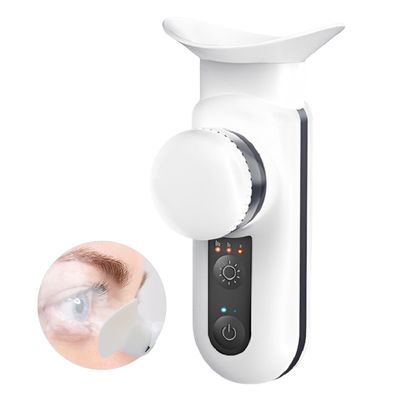 Vowleike Heated USB Nano Eye Moisturizer Soother - Portable Drops Steamer for Dry Eye, Rechargeable Electric Mist Sprayer With Warm Compress for Stye Relief, Home Travel, Off White