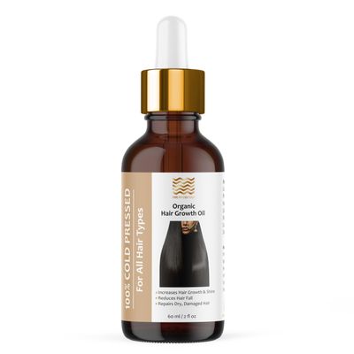 Five Rivers Soul Organic Hair Growth Oil, 100 Cold Pressed Organic, Traditional Scalp Hair Massage, Thickness Shine Repair for Damage Thin Hair,Amla Blackseed Olive Castor Coconut Rosemary 2 oz