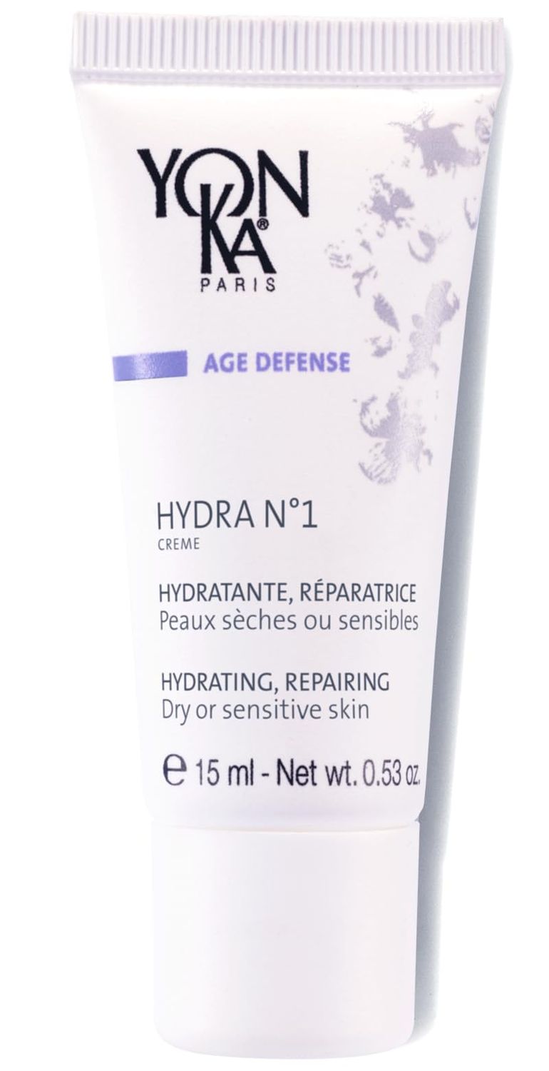 Yon-Ka Daily Reparative Moisturizer, Hydra No. 1 Creme - Rich Anti-Aging Skincare with Hyaluronic Acid, Vitamins A, C E for Dry Skin, Paraben-Free, 15ml