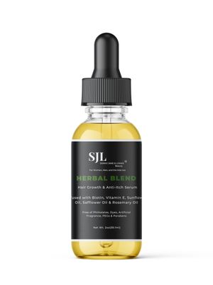 Sarah Jane and Lomas SJL Herbal Blend Hair Growth Anti-itch Serum 100 Organic with Biotin, Avocado Oil, Jojoba Oil, Rosemary(4oz)