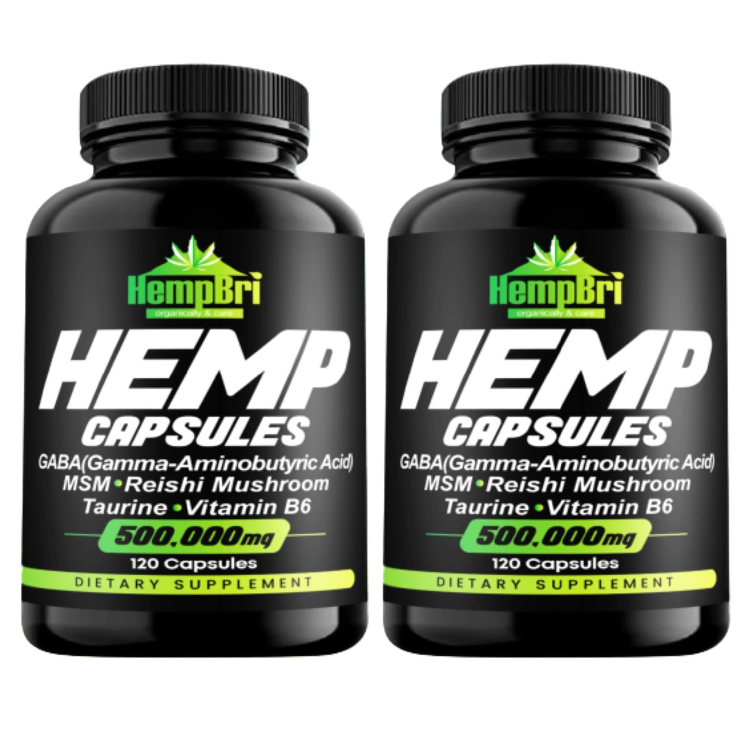 Hempbri Hemp Oil Extract Capsules for Joint Support Your Health Sleep Supplement Pill Tablets Immune Natural Seed Oils Powder (Pack of 2)