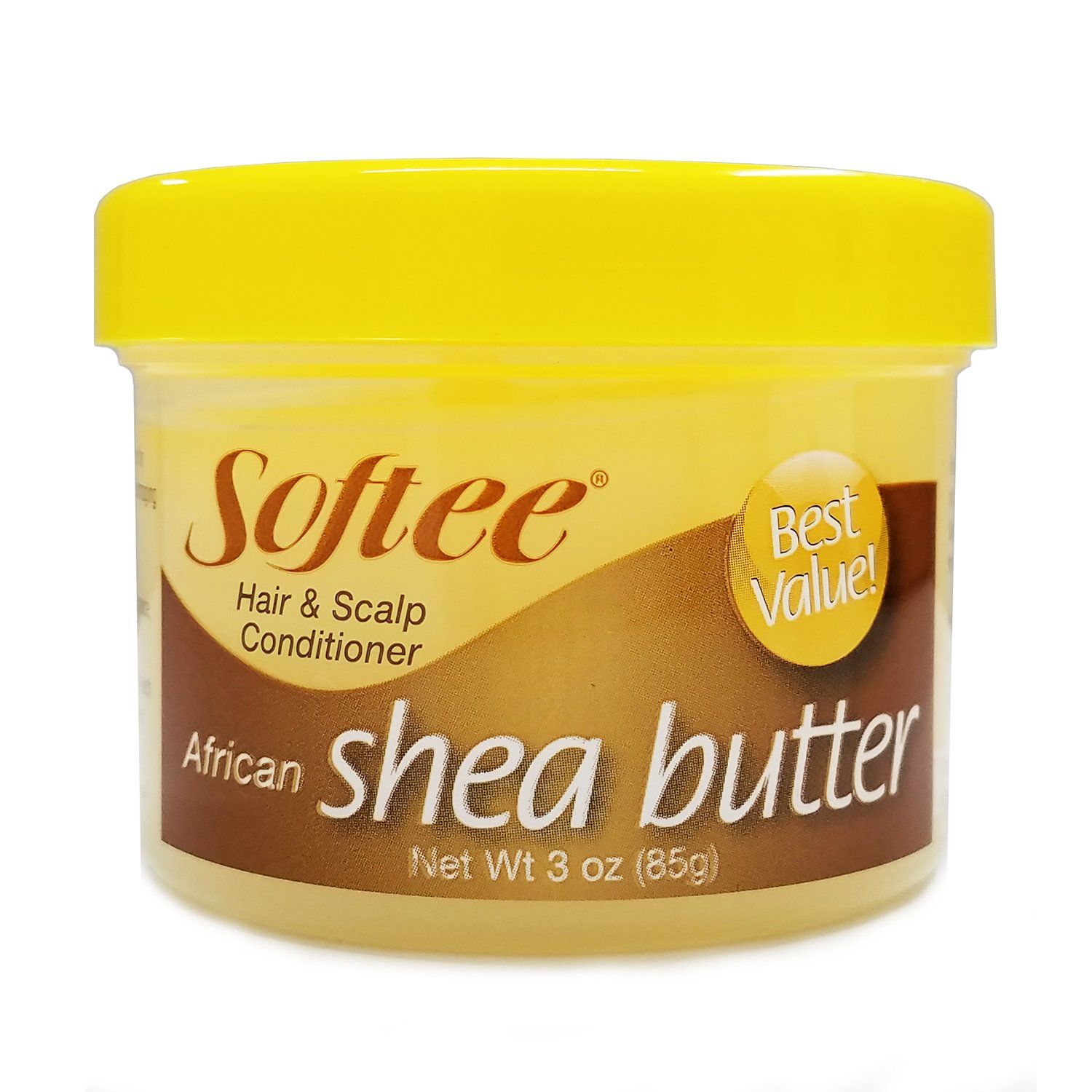 Softee African Shea Butter Hair Scalp Conditioner, Yellow , 3 Oz
