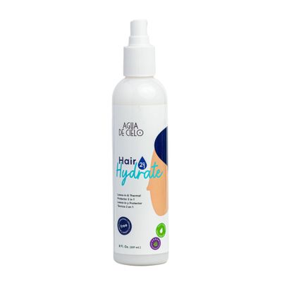 Agua de Cielo Hair Hydrate - Organic Leave-in Heat Protectant for Hair, Hydrates Protects Without Weighing Down Hair, Thermal Spray Infused with Jojoba Oil Castor Oil - 8 oz