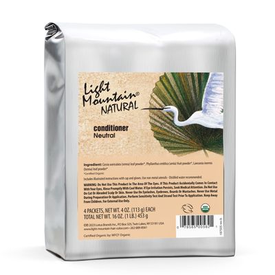 LIGHT MOUNTAIN Neutral Henna Hair Dye Conditioner - 100 Natural, Conditioning Botanicals for Shine, 16 Oz