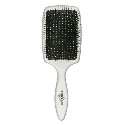 Tion Damp Brush for All Hair Types (White) - Wet and Dry Hair, Best Detangler Paddle Hair Brush