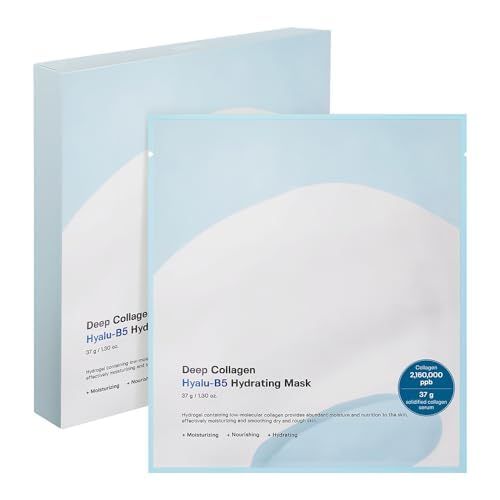 SUNGBOON EDITOR Deep Collagen Hyalu-B5 Overnight Mask 37gx4ea Real Collagen Face Mask with Hyaluronic Acid Moisture-Locking Care for Overheated Skin Viral Korean Skincare Trend