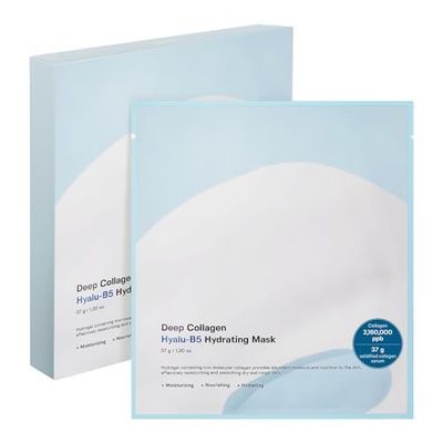 SUNGBOON EDITOR Deep Collagen Hyalu-B5 Overnight Mask 37gx4ea Real Collagen Face Mask with Hyaluronic Acid Moisture-Locking Care for Overheated Skin Viral Korean Skincare Trend