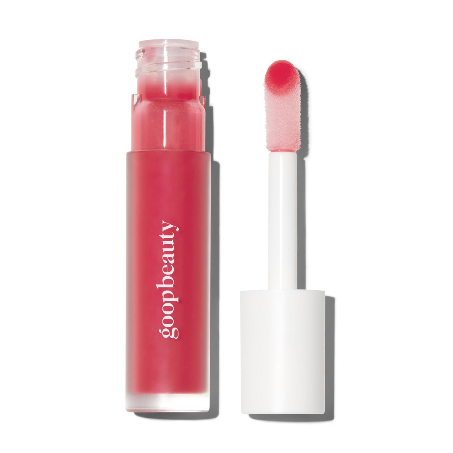 goop Beauty Hydra-Barrier Gel Gloss Hydrating Lip Gloss to Moisturize Plump Lips Hyaluronic Acid Vitamin E Tulip - Sheer Hot Pink 0.13 oz