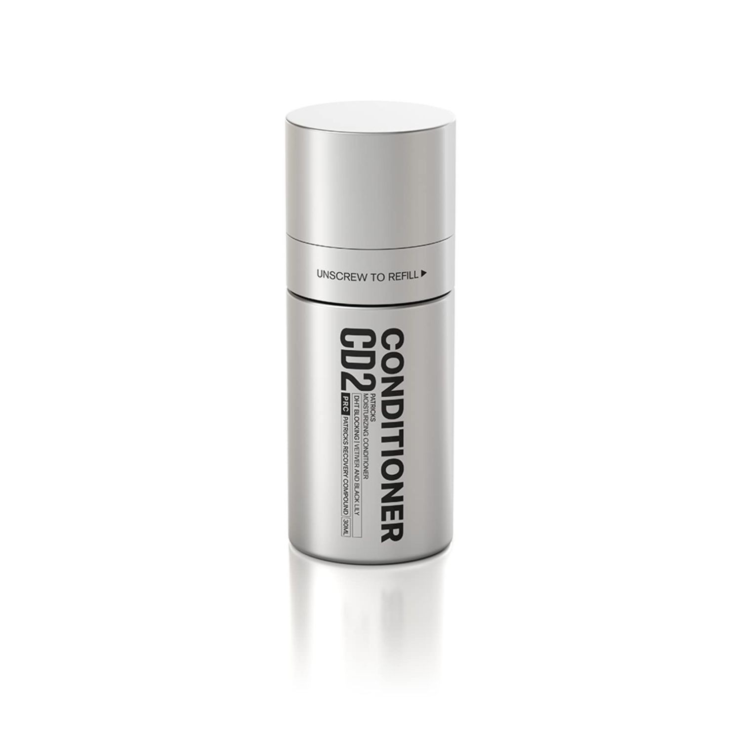 PATRICKS CD2D Moisturizing Conditioner High Performance Grooming for Men Moisturizes Repairs Hair Notes of Vetiver Black Lily 30mL