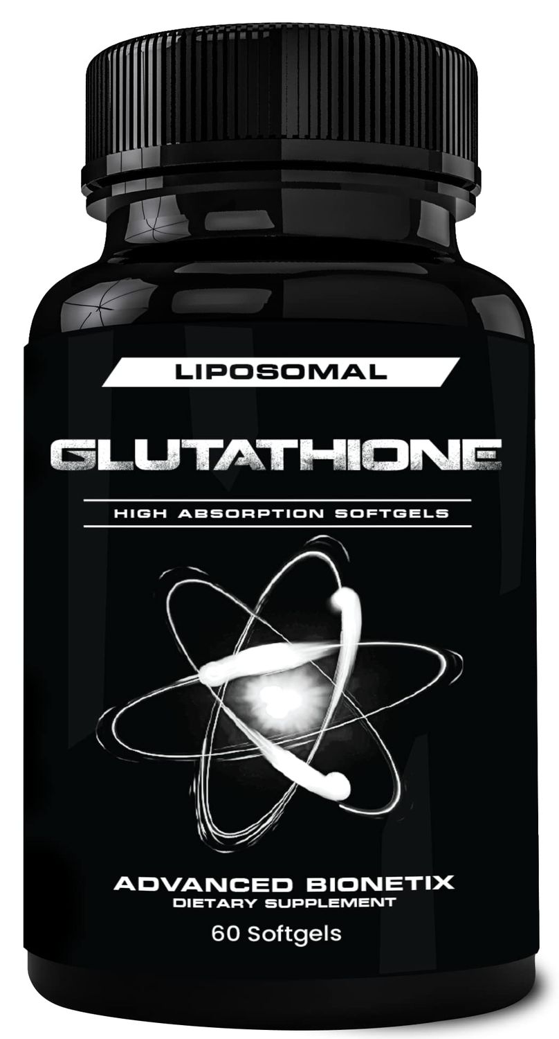 Advanced Bionetix 850mg Liposomal Glutathione Supplement 60 Total Liposomal Softgels Antioxidant Supplement wGluta-IV, 100X Absorption Over Powder Glutathione
