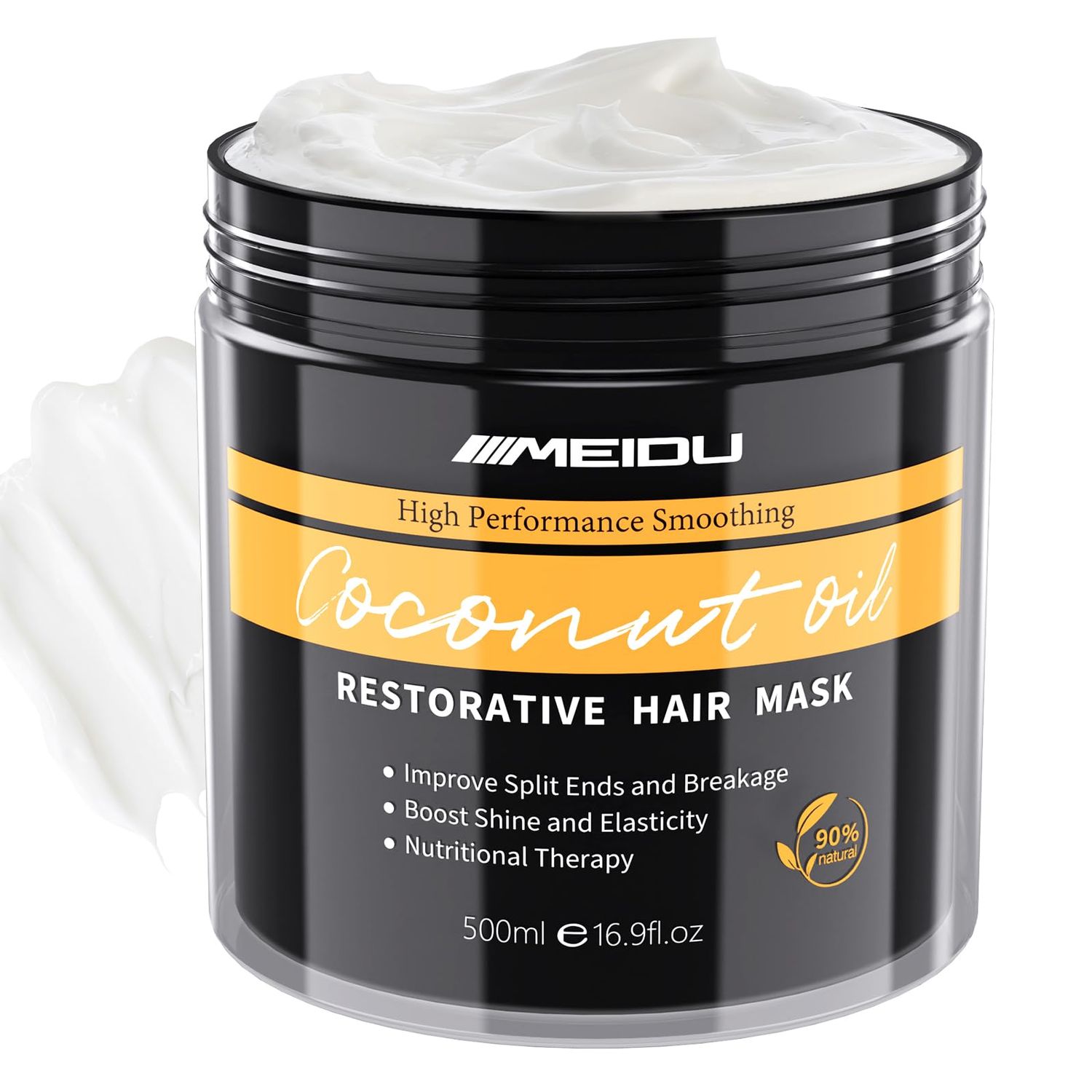 MEIDU Hair Mask for Damaged Hair, keratin Hair Treatment for Women Men, Deep Conditioning Hair Mask for Dry Damaged Hair and Growth(500ml,16.9oz)