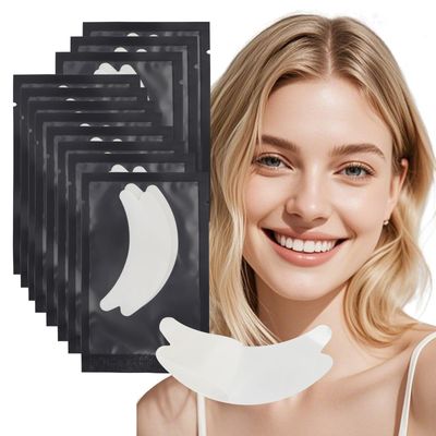 Mekupeu 50 Pair Butterfly Under Eye Gel Pads Hydrogel Eye Patches For Eyelash Extension, Lint Free Under Hydrogel Eye Mask Pads Lash Extension Supplies (Black)